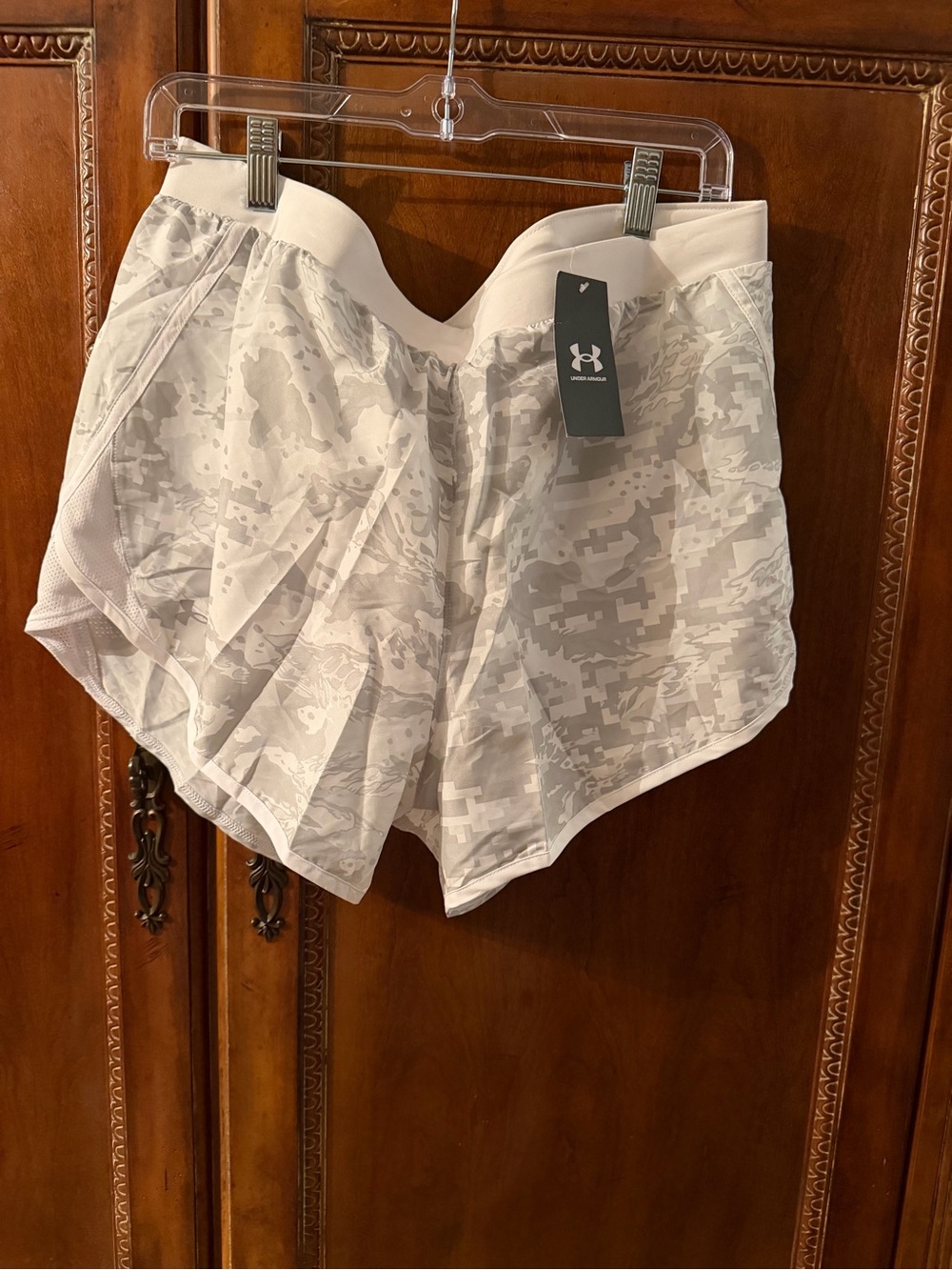 Under Armour Women’s White Digital Camo Performance Shorts